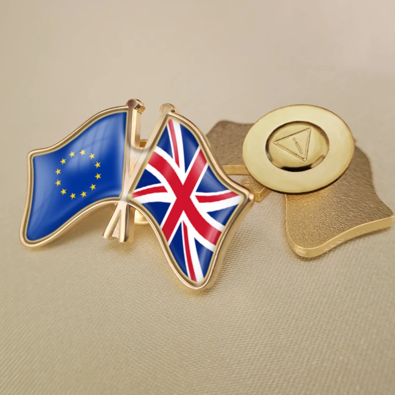Европейский союз и Великобритания перекрестные двойные фотообои брошь |