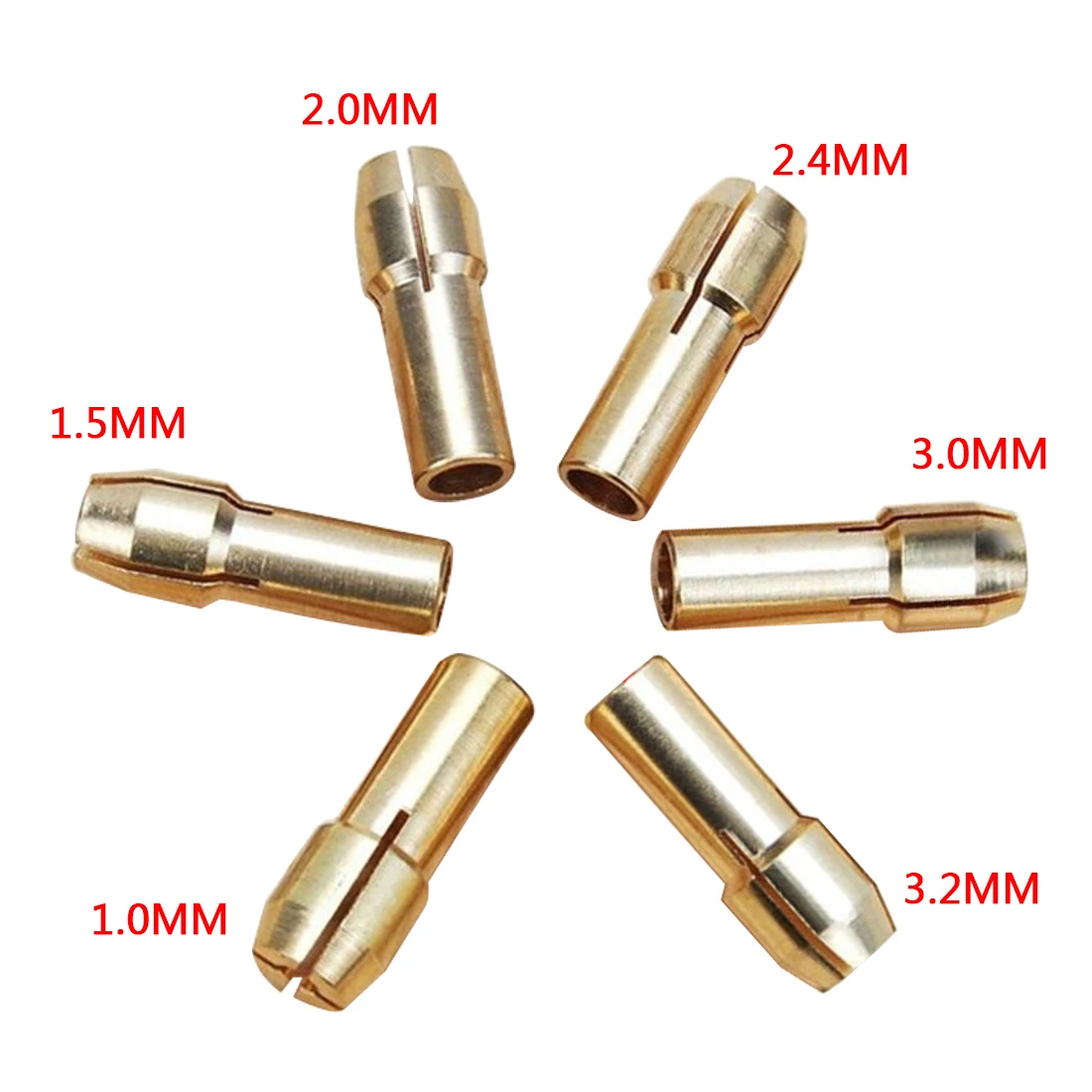 

Mini Drill Chucks 7Pcs 1.0-3.2mm Fit For Micro Twist Electronic Dremel Drill Collet Clamp Set Power Tool Accessories With Wrench