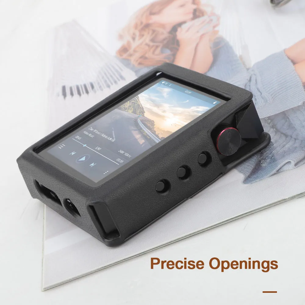 Кожаный чехол для Hidizs AP80 PRO Music Player MP3 (коричневый/черный)|Сумки и чехлы плееров