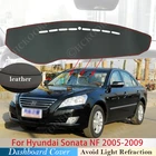 Из искусственной кожи для Hyundai Sonata NF 2005  2009, Противоскользящий коврик, накладка на приборную панель, Солнцезащитный коврик, защитный ковер, аксессуары, коврик