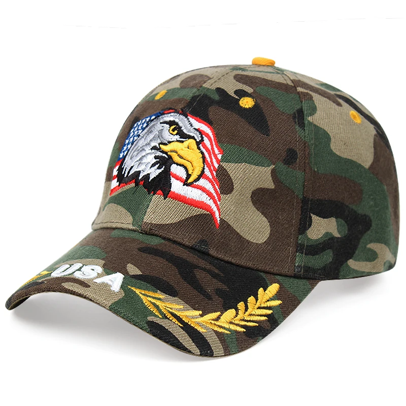 

2020 new outdoor tactical hat men's baseball cap eagle baseball cap Camouflage sports cap women hat golf cap