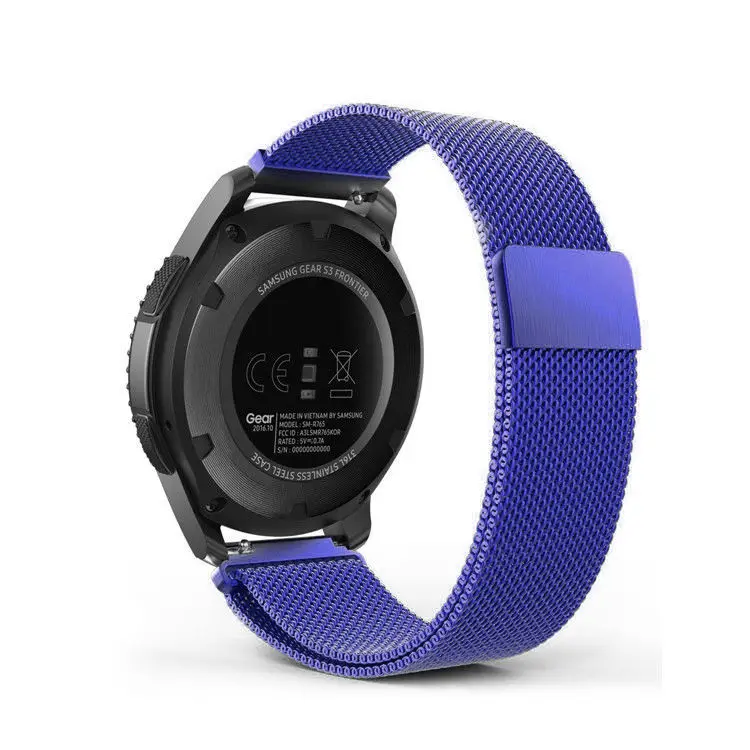 3 blue Ремешок для смарт-часов для samsung Шестерни S3 Frontier/классический ремешок для часов Smartwatch Нержавеющая сталь браслет wrisrt ремень ремешок для часов из нержавеющей стали - Цвет ремешка: 3 blue