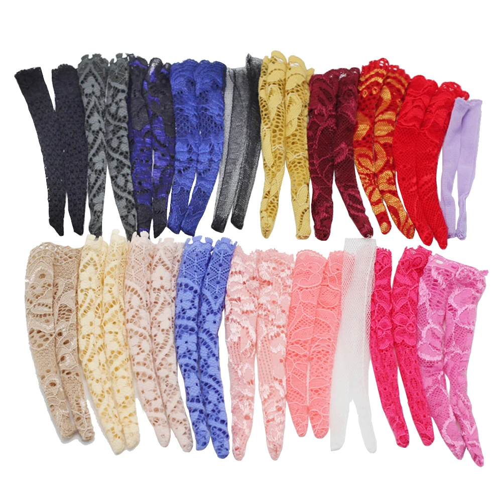 Разноцветные кружевные носки случайные 3 шт./лот смешанные стильные длинные