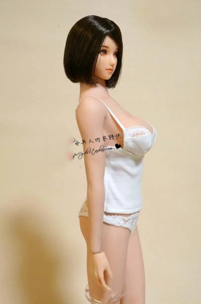 

In stock 1/6 Female Lace Wrapped Corset Underwear White Clothes for 12" Girl Figure Body Fit 12'' Female Dolls