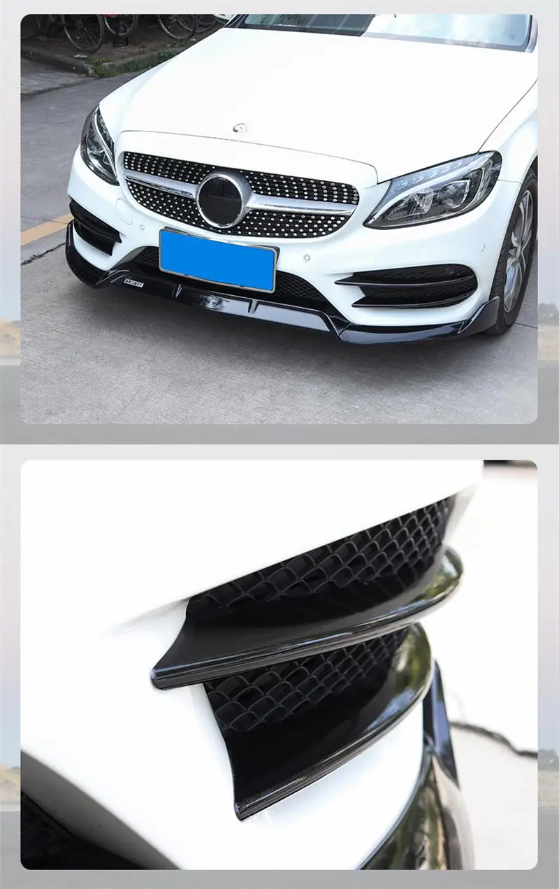Автомобильный Стайлинг для Mercedes Benz C Class W205 C180 C200 головная накладка на Противотуманные фары планки Авто наклейки световые Углеродные аксессуары