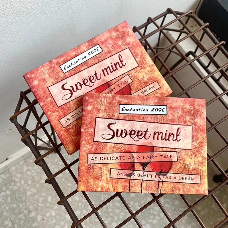 Прессованные матовые тени для век Sweet mint 12 цветов Палетка водостойких теней