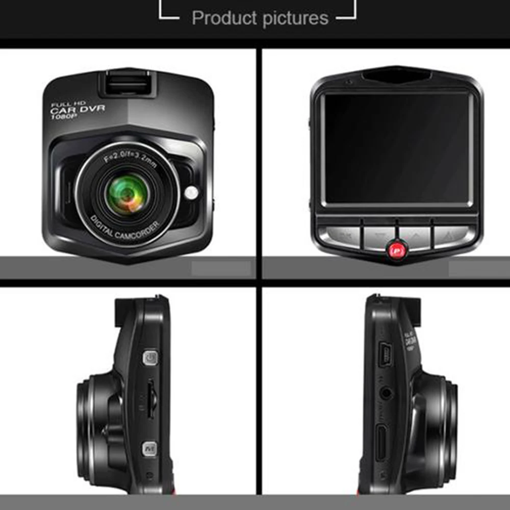 2 4 дюймов Автомобильный видеорегистратор Камера Двойной объектив рекордер 1080P HD
