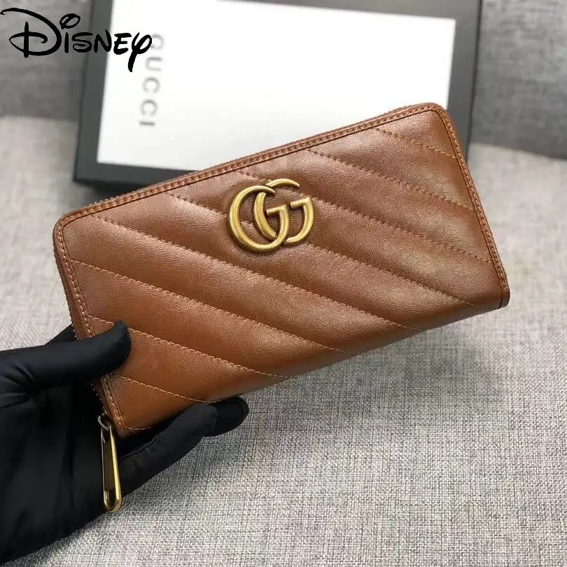 Кошелек женский длинный короткий с мультипликационным принтом Дональд