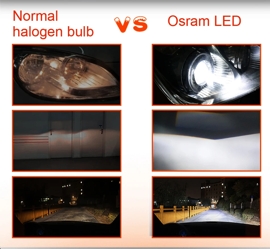 Лампа Ксеноновая OSRAM Luces Led H4 H7 светодиод Turbo H11 H16 9012 HIR2 Светодиодные Автомобильные фары 9005 HB4 HB3 9006 H8 лампы H4 H7 светодиодных фар для авто фары 6000K 1 пара