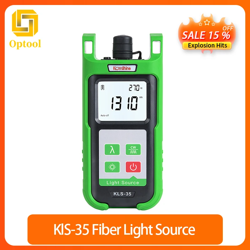 

KomShine Optic fiber light source KLS-35-S FTTx handheld Laser Source 850/1300/1310/1550nm same as JDSU Light Source