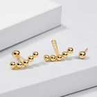 Женские серьги-гвоздики из 18-каратного золота с золотым шариком