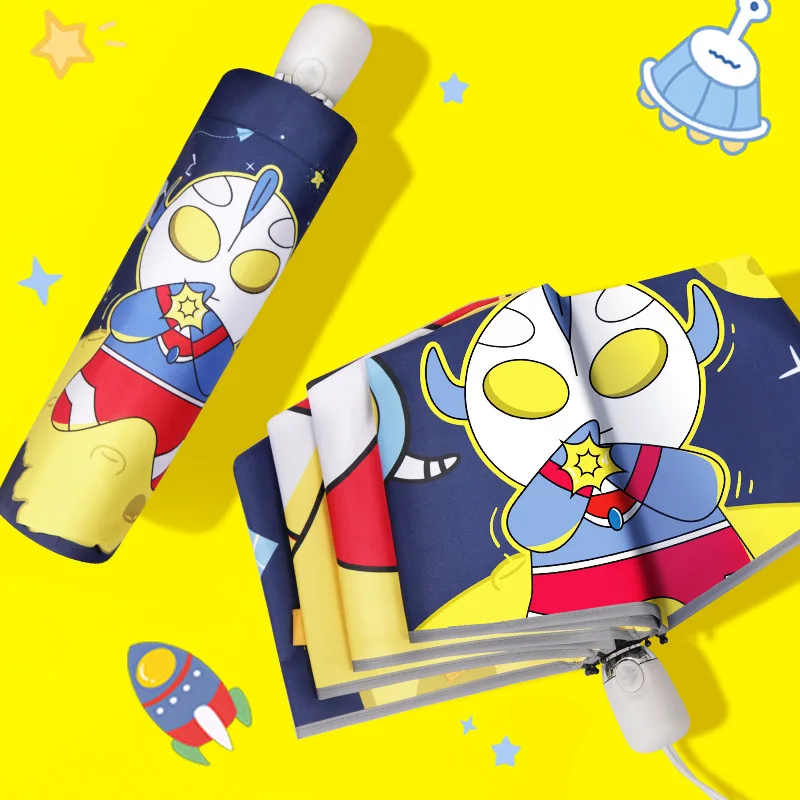 

Новый мультяшный детский зонт, Ветрозащитный Зонт с УФ-защитой, автоматический складной зонт в солнечные и дождливые дни