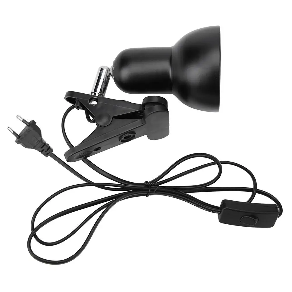 

Turtle Lizards Reptile Basking Clip Light Base 360 Degrees Rotate Heating Clamp Lamp Holder Lighting Sockets