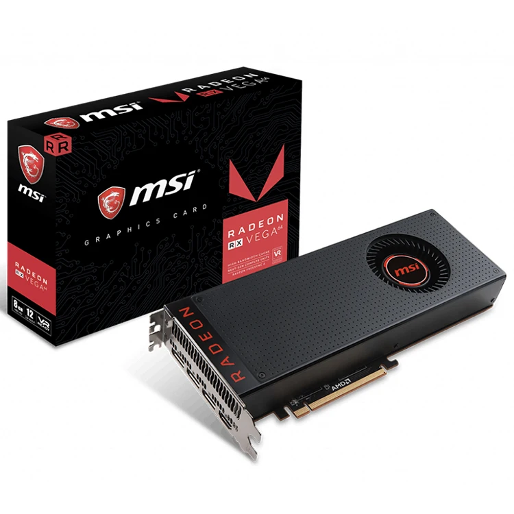 

MSI AMD Radeon RX Vega 64 8G Graphics Card with 8GB HBM2 2048-bit Memory Support Crossfire 4-Way (Bridgeless)