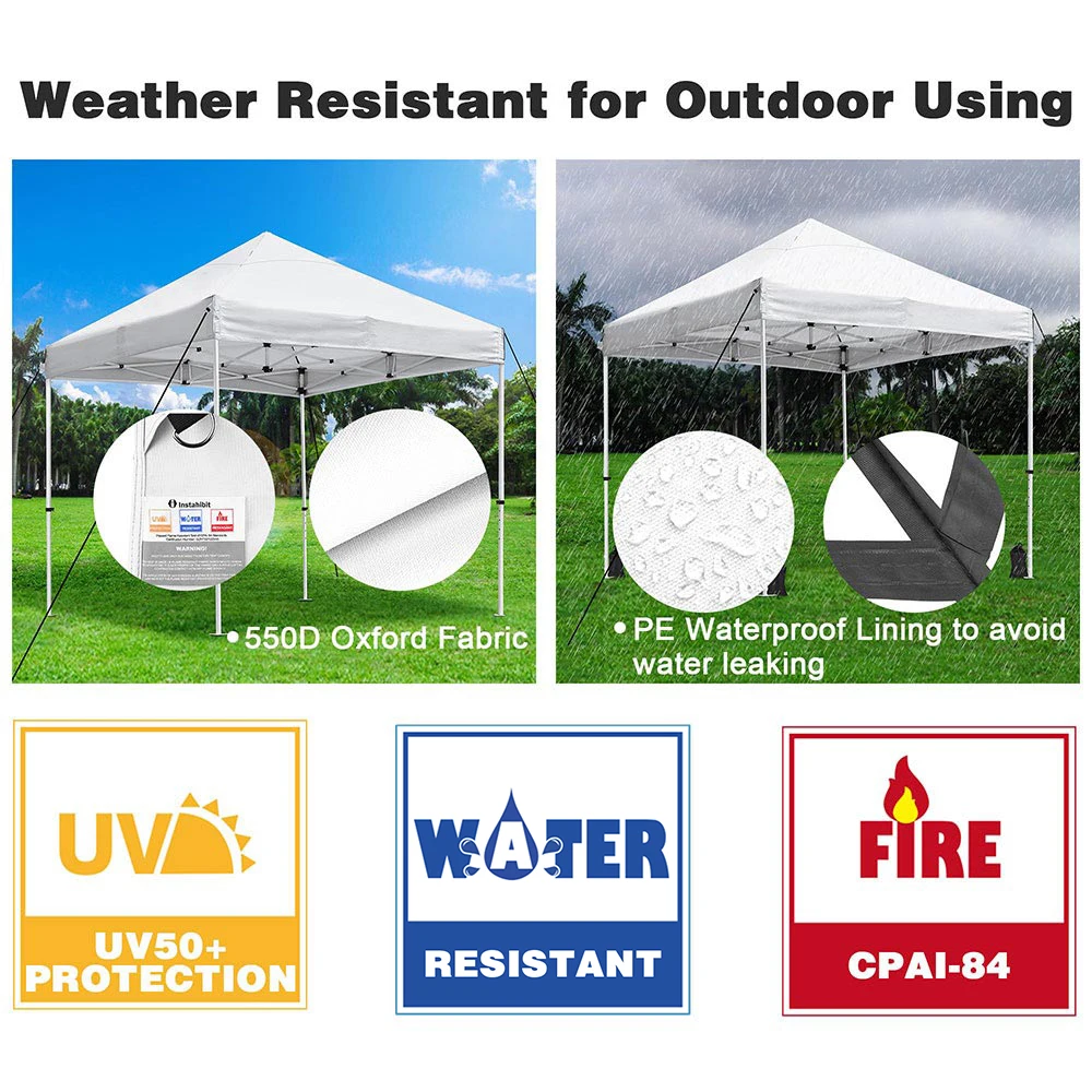 Instahibit® 10x10 ft Pop Up Canopy Tent Commercial Instant Shelter Trade Fair | Дом и сад