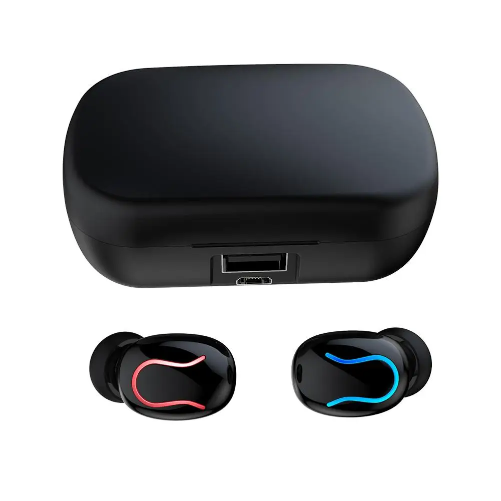 HBQ Q82 два u типа Bluetooth 5 0 наушники музыкальные с зарядным чехлом классические цвета