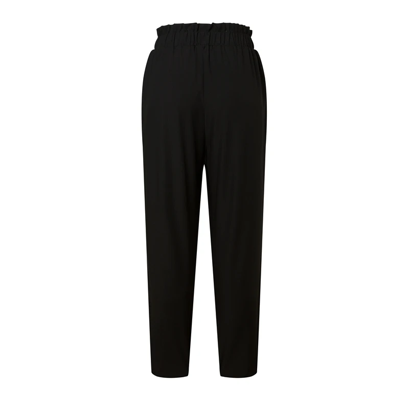 Европейские и американские женские брюки с высокой талией эластичные широкие на