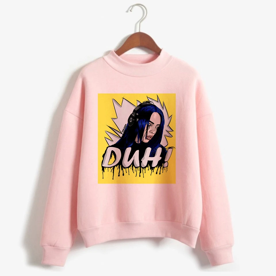 Billie Eilish толстовка женская одежда свитер корейский 90s с капюшоном Harajuku печати толстовки уличная Топ Повседневная Ulzzang капюшон - Цвет: 605