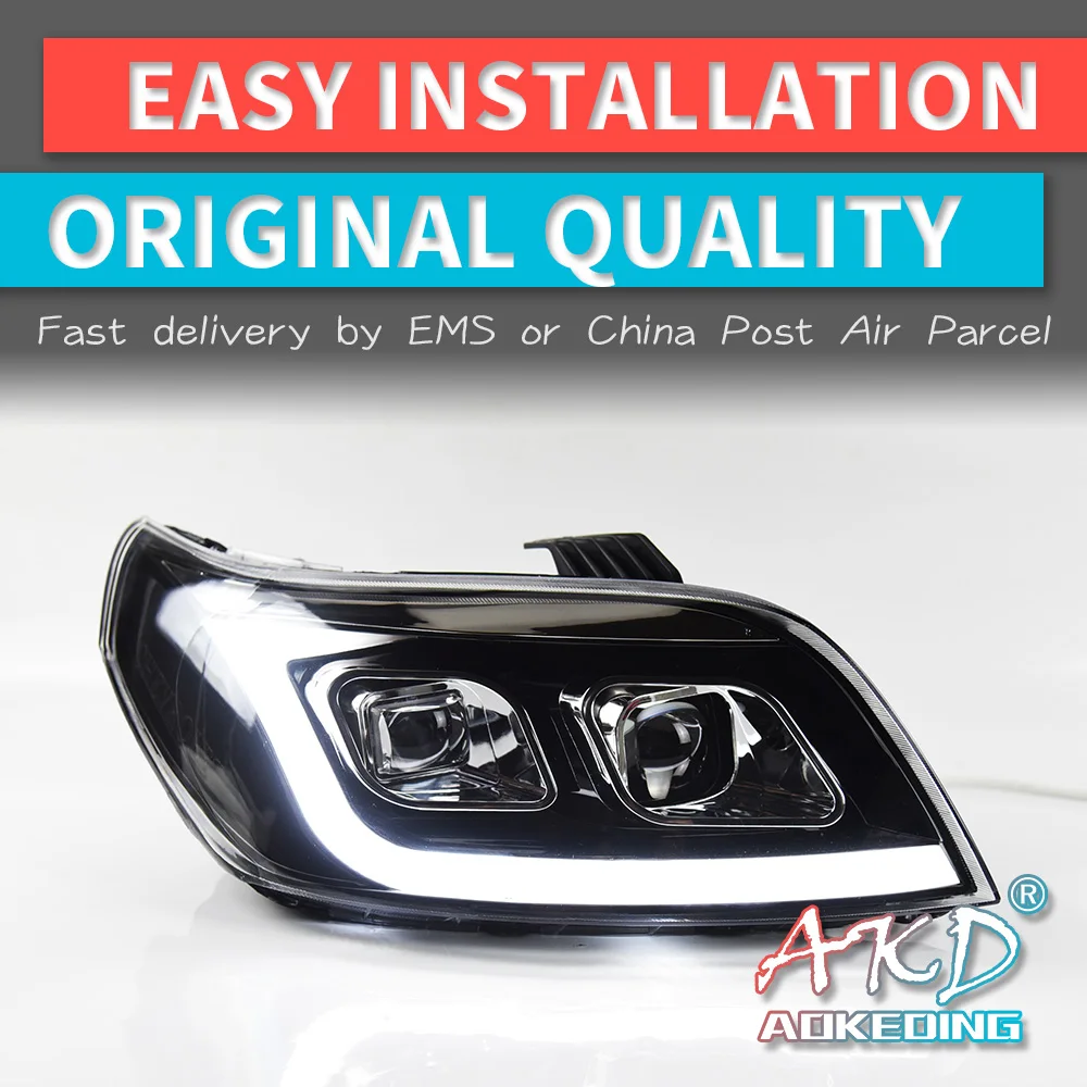AKD tuning cars Headlight Chevy LOVA AVEO 2004-2018 Headlights LED DRL Running lights Bi-Xenon Beam Fog Low beam High | Автомобили и