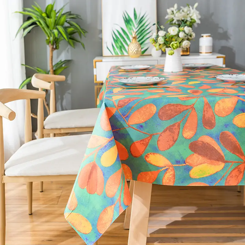 

Tablecloth waterproof, anti scald, anti oil, wash free PVC plastic tablecloth, tea table mat, rectangular table cloth