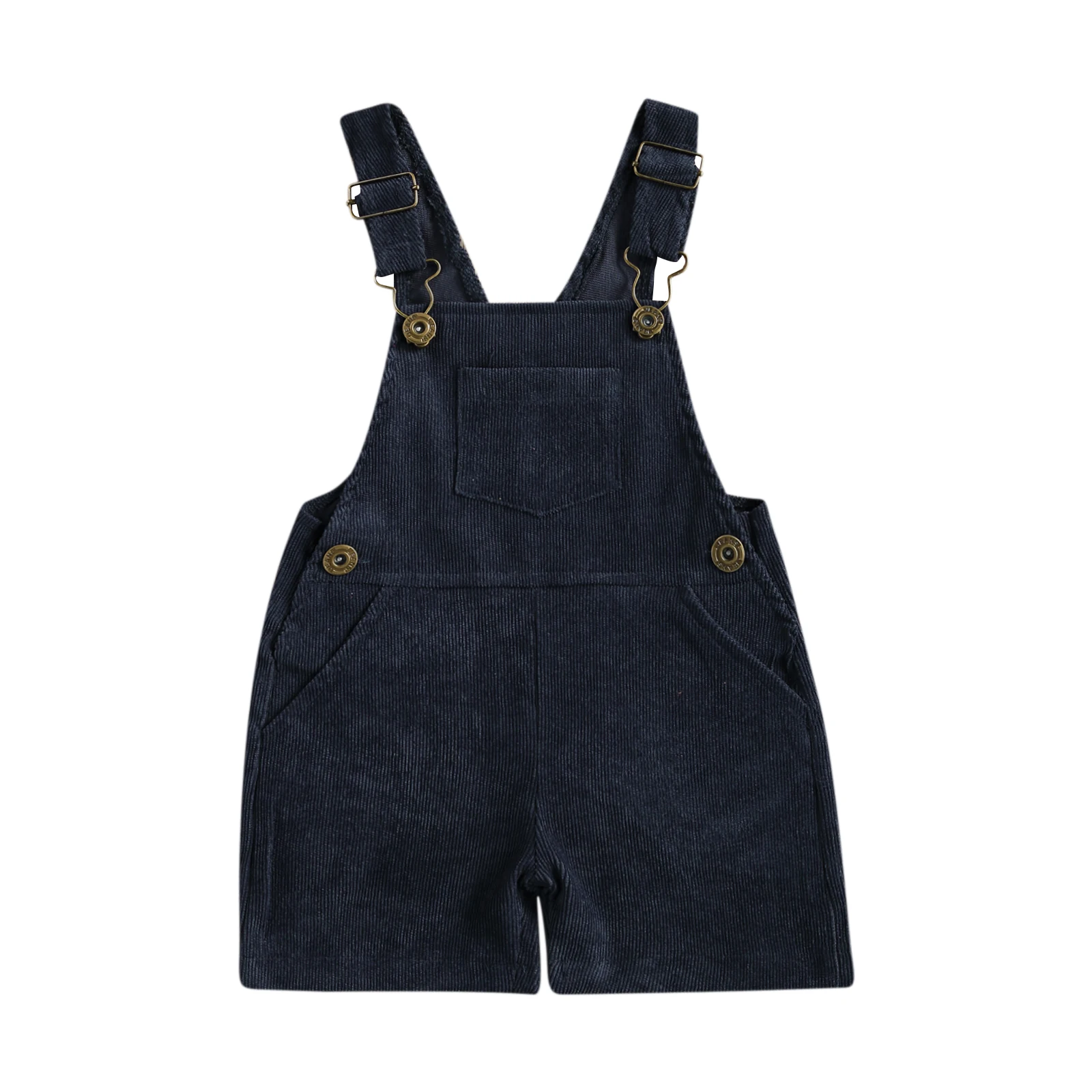

Pudcoco 2021 Spring 12M-4Y Baby Girl Boy Suspender Shorts Corduroy Sleeveless Front Pocket Buttons Toddler Kid Clothes 5 Colors