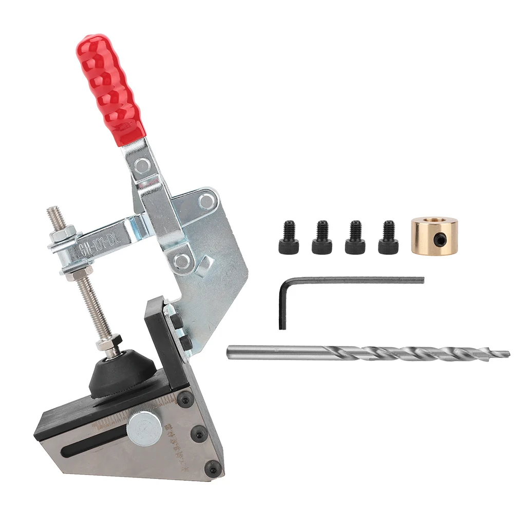 

Pocket Hole Jig Kit System For Carpenter Woodworking Hardware Tool( with 1 pcs Step Drill Bit)