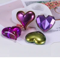 fashion resin craft jewelry heart pendant casting tool mold mould silicone epoxy making