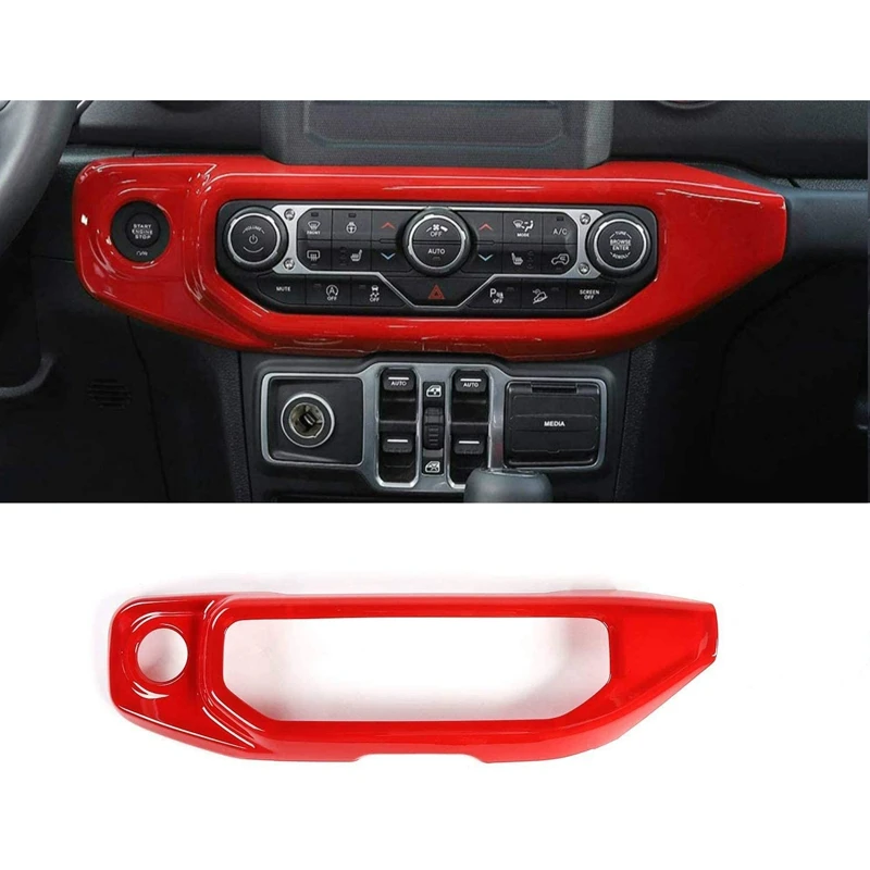 

Car Air Conditioner Dashboard Outlet Button Control Panel Trim Interior Decorations for Jeep Wrangler JL 2018 2019