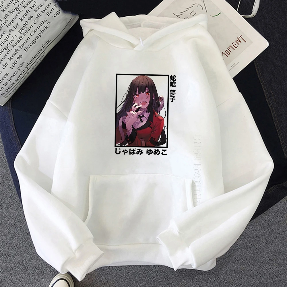 

Kakegurui Printing Long Sleeve High Quality Hoodies Anime Hoodie Streetwear Unisex Anime Hoodies Women Men Clothing