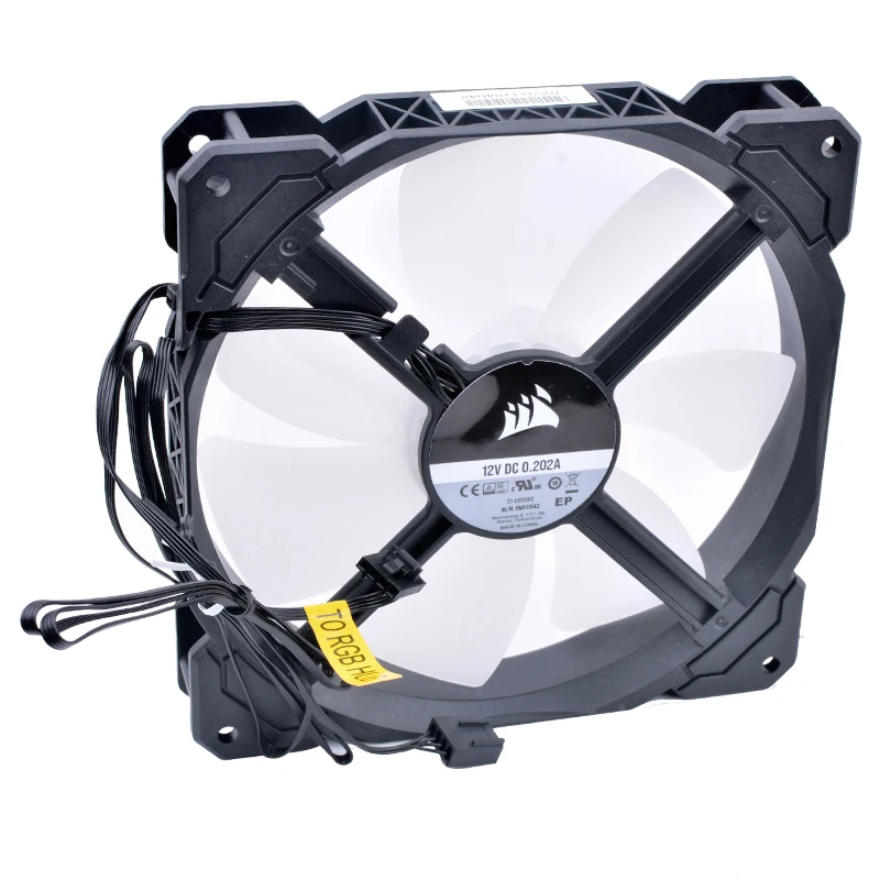 

ML140 ARGB fan RWF0042/31-005995 140mm 140x140x25mm DC12V 0.202A for iCUE H115i ELITE CAPELLIX integrated water cooling radiator