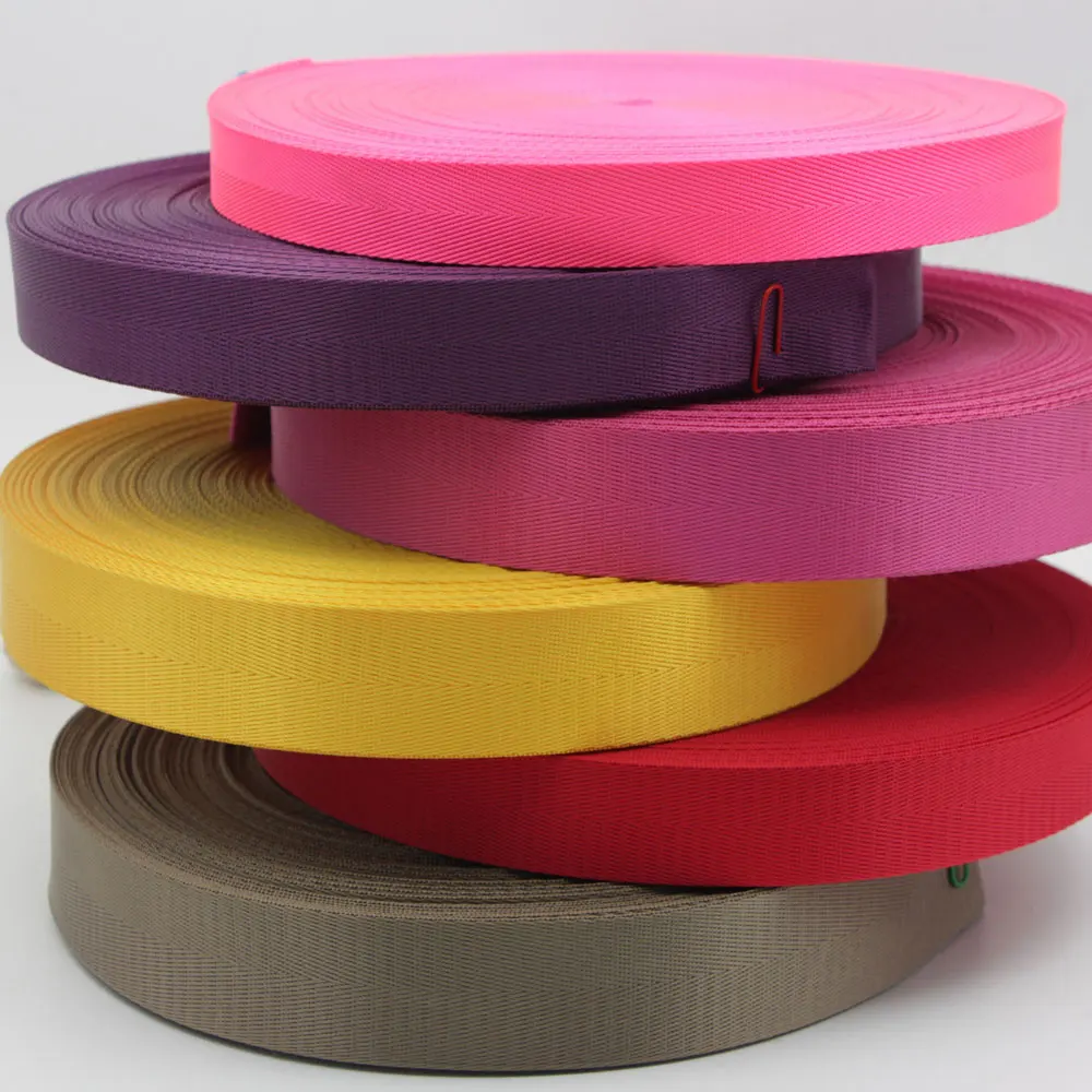 

5M 20-50mm Red Yellow White Strap Nylon Webbing Herringbone Pattern Knapsack Strapping DIY Sewing Bag Belt Accessories Pet belts