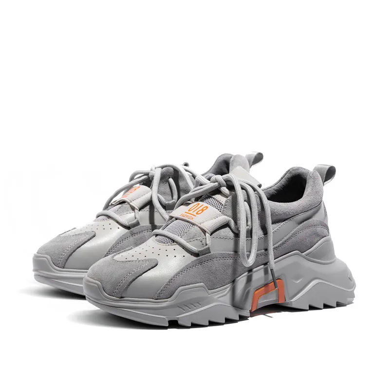 COVIBESCO/Новые кроссовки из натуральной кожи обувь на плоской подошве платформы