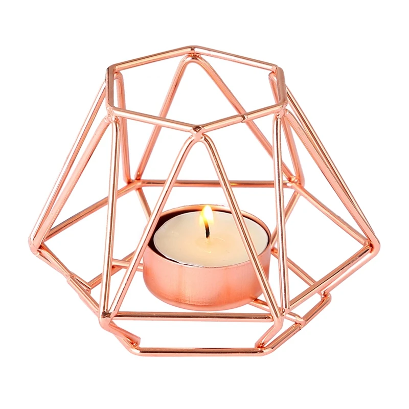 Подсвечник из кованого железа геометрический подсвечник романтическое