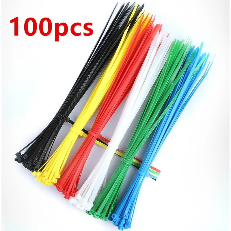 

100Pcs/bag 3*150mm Self-Locking Colorful Factory Standard Self-locking Plastic Nylon Cable Ties,Wire Zip Tie