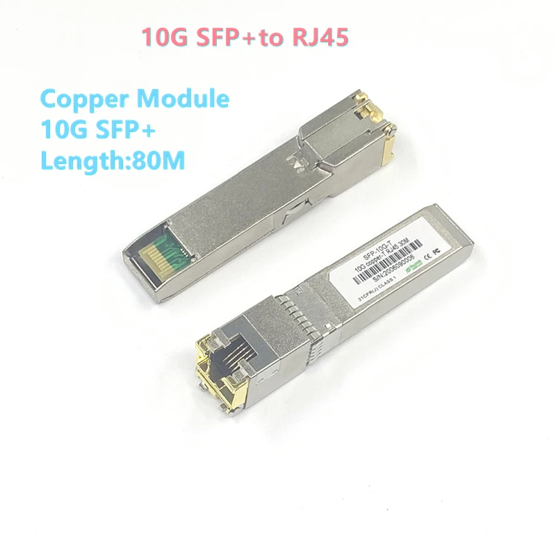 

10G Sfp + Naar RJ45 Koper Module 10Gb Sfp RJ45 Module Sfp Sfp +-T 10GBase-T Koper sfp 80M Voor Cisco Mikrotik Tp-Link D-Link