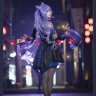 Парик Keqing для косплея Game Genshin Impact Keqing, роскошное великолепное платье, новая кожаная одежда, парики Keqing