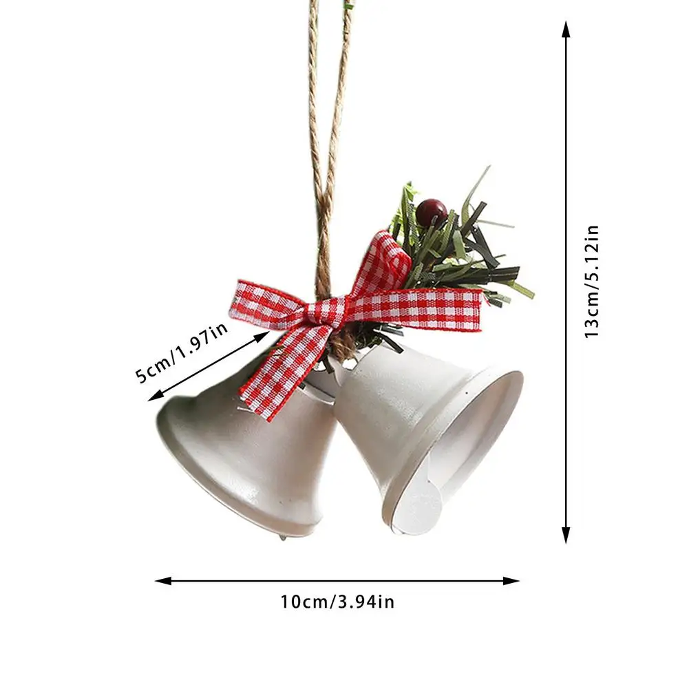 

Christmas 4.5CM Metal Dual Bell Christmas Tree Hang Pendant for Home decor