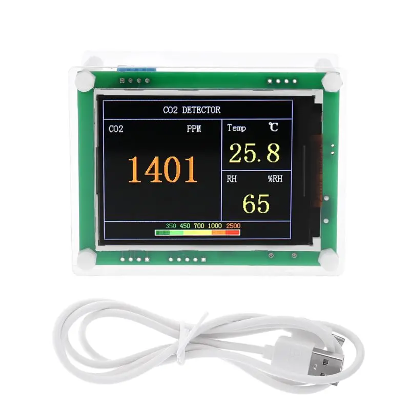 

Автомобильный домашний цифровой измеритель CO2, детектор углекислого газа, тестер воздуха, монитор, комнатный/наружный газоанализатор темпе...