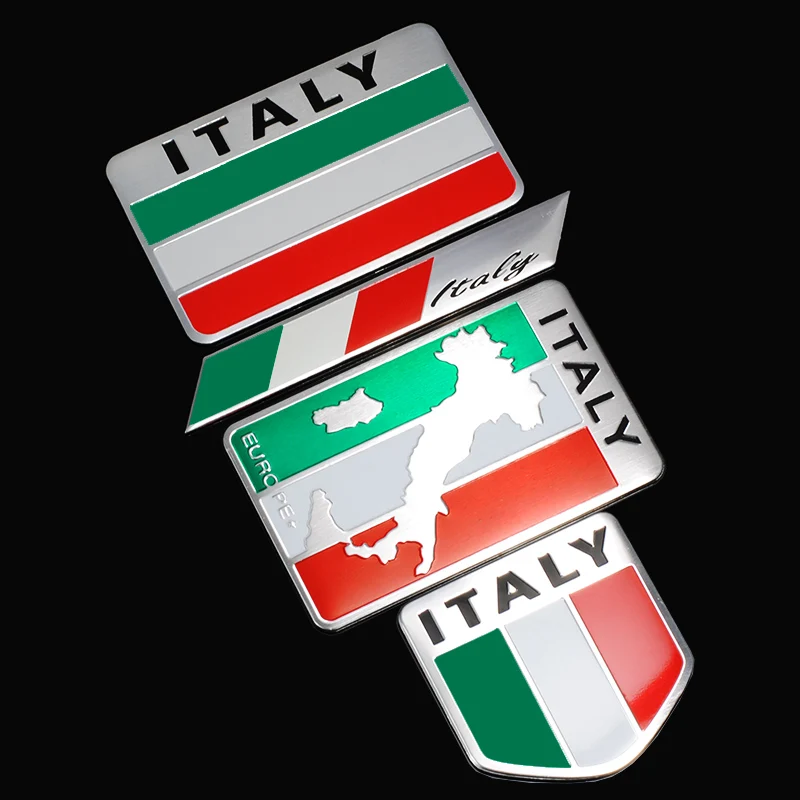 4 шт. автомобильный Стайлинг итальянский флаг автомобильные наклейки
