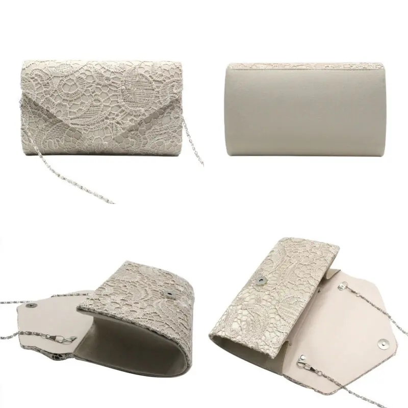 Уникальная женская вечерняя сумочка с цветочной кружевной вышивкой вечерние
