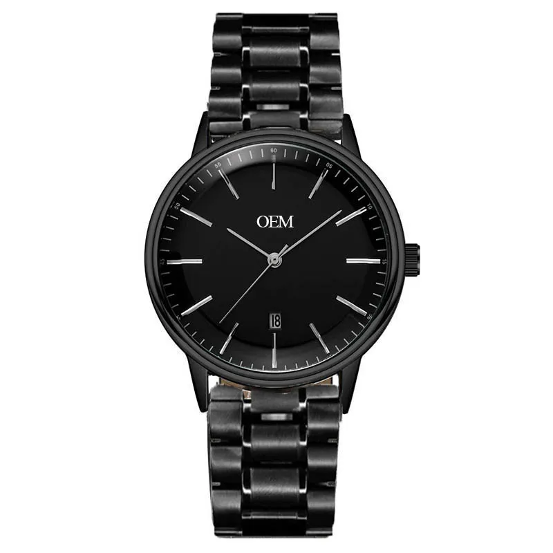 CL046GD, брендовые, ваши собственные часы, мужские часы, Бизнес Стиль, OEM, мужские наручные часы, календарь, логотип на заказ, выгравированные часы, Relojes - Цвет: Logo on watch face