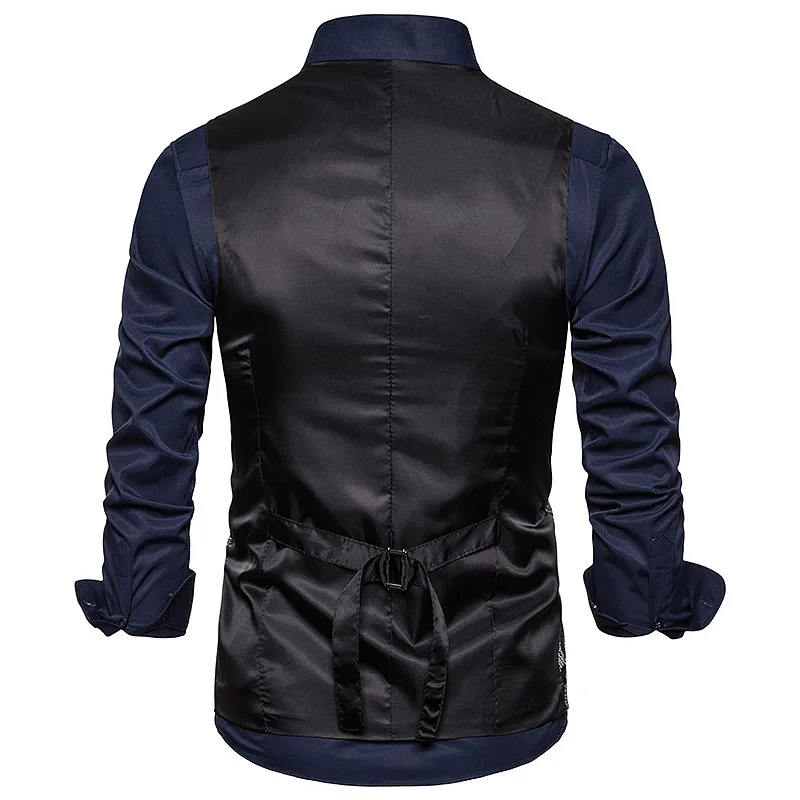 

Men's double-breasted suit waistcoat leisure fashion new slim suit vest high-end white-collar workers