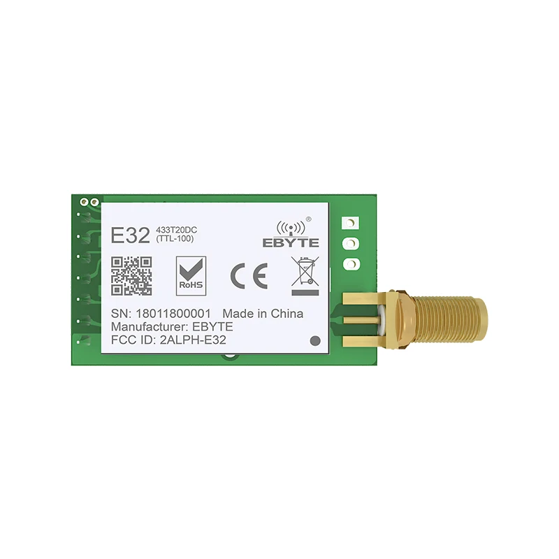 SX1278 LoRA UART радиочастотный модуль 433 МГц 20 дБм большой диапазон 3 км