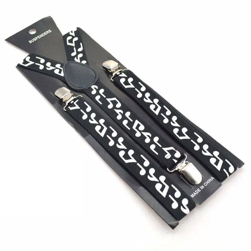 Новинка 2019 черные и белые подтяжки в стиле хип хоп с зажимом для мелодии