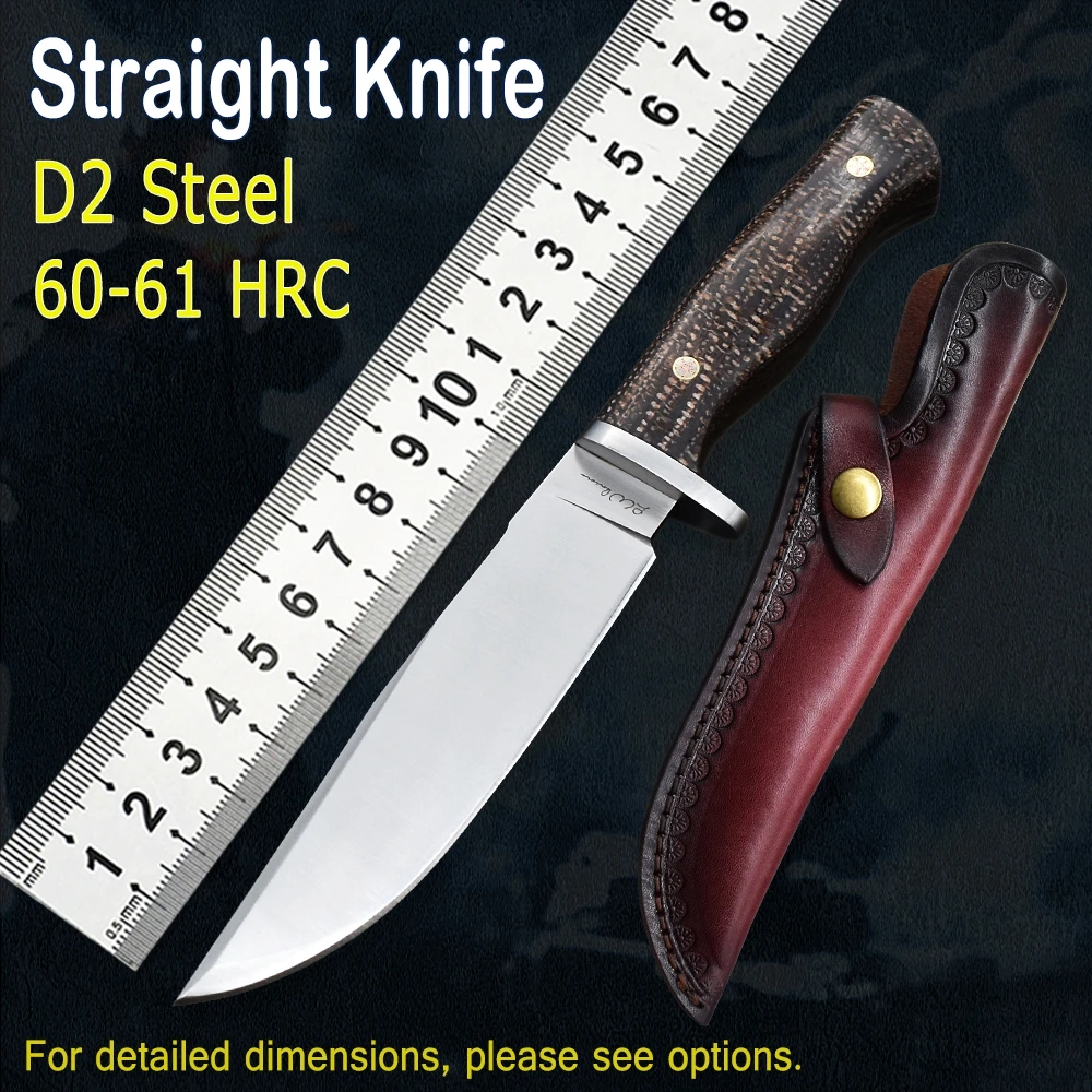 

D2 стальной прямой нож для выживания на природе нож для самообороны В Джунглях Нож для самообороны s EDC фиксированное лезвие с ножнами нож руч...