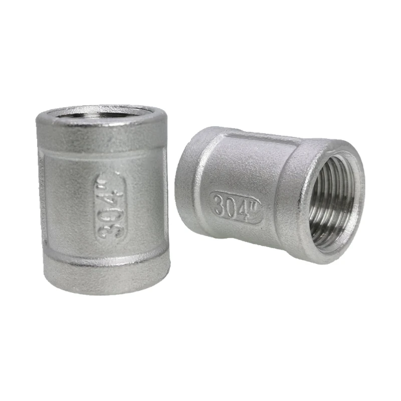 

1/8'' - 2'' BSP Female Thread 304 Stainless Steel Equal Coupling Straight Water Pipe Fitting SS304 Joint Connector