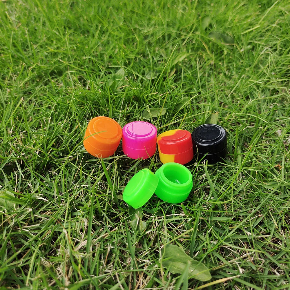 2 мл силиконовые банки контейнер для воска пищевой круглой формы чехлы держатель