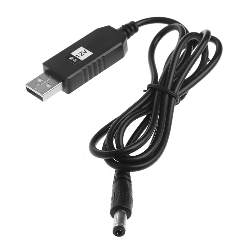 

USB DC 5V To DC 12V 2.1x5.5mm Male Step-Up Converter Adapter Cable For Router
