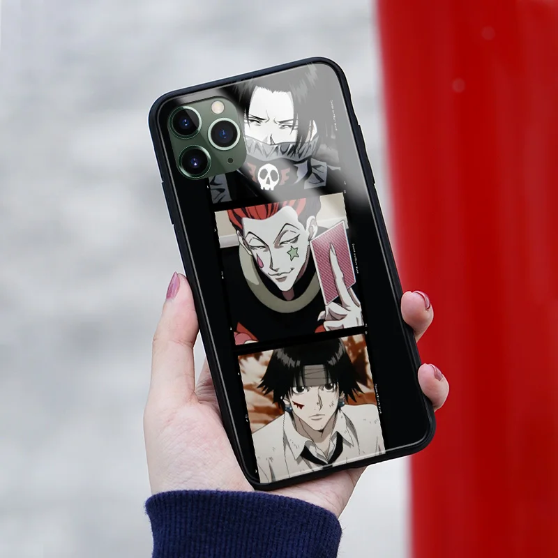 Hisoka Chrollo Feitan hxh аниме стекло силиконовый чехол для телефона iPhone SE 7 8 14 Plus X XR XS 11 Pro 12