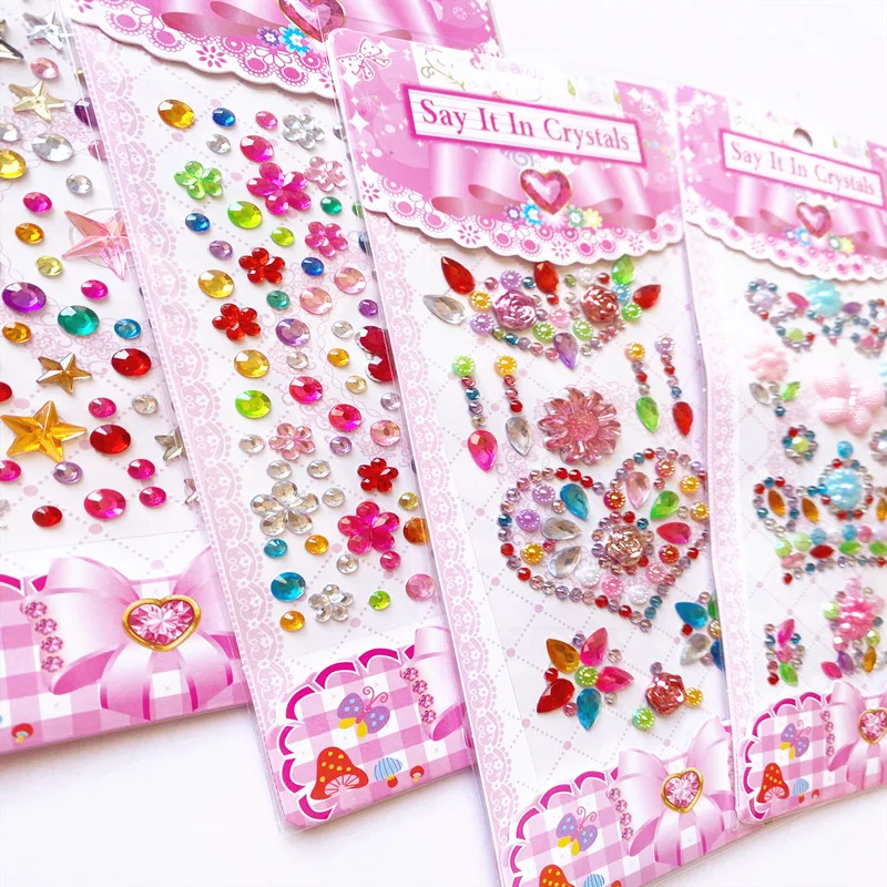 

10pcs A Variety of Ackle Bracelet Series Children's Puzzle Cartoon Diy Mobile Phone Diamond Sticker Three-dimensional Sticker